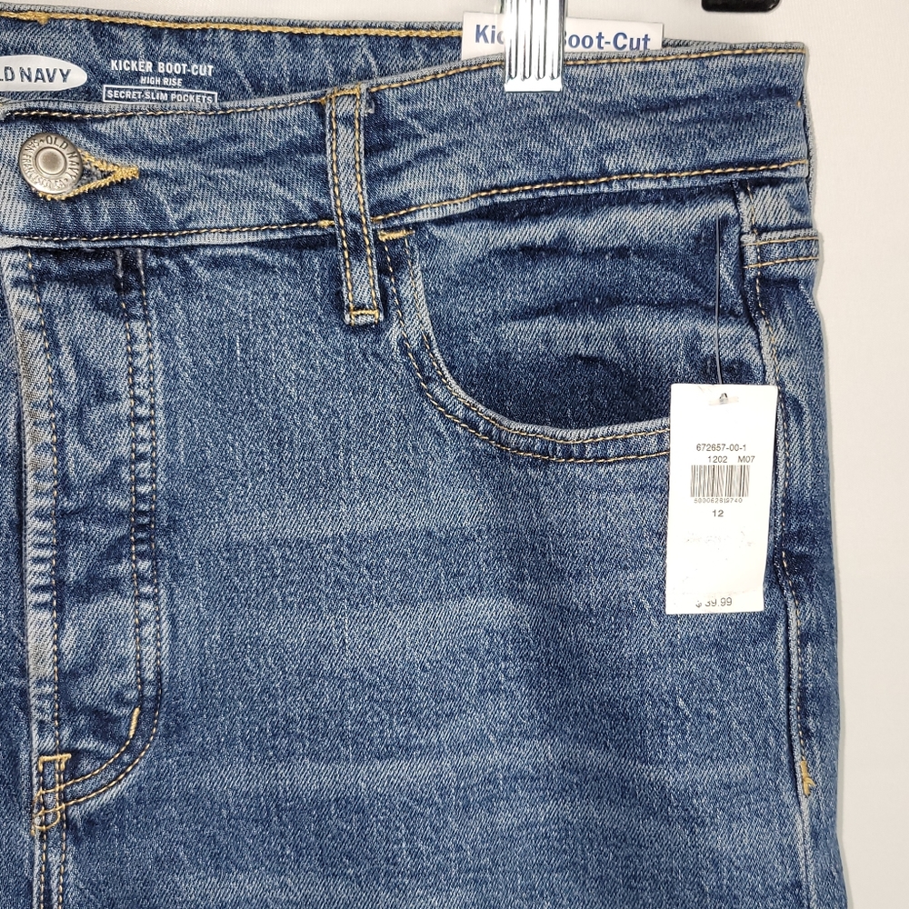 Old Navy, Kicker Boot-Cut Jeans, Size 12 Blue